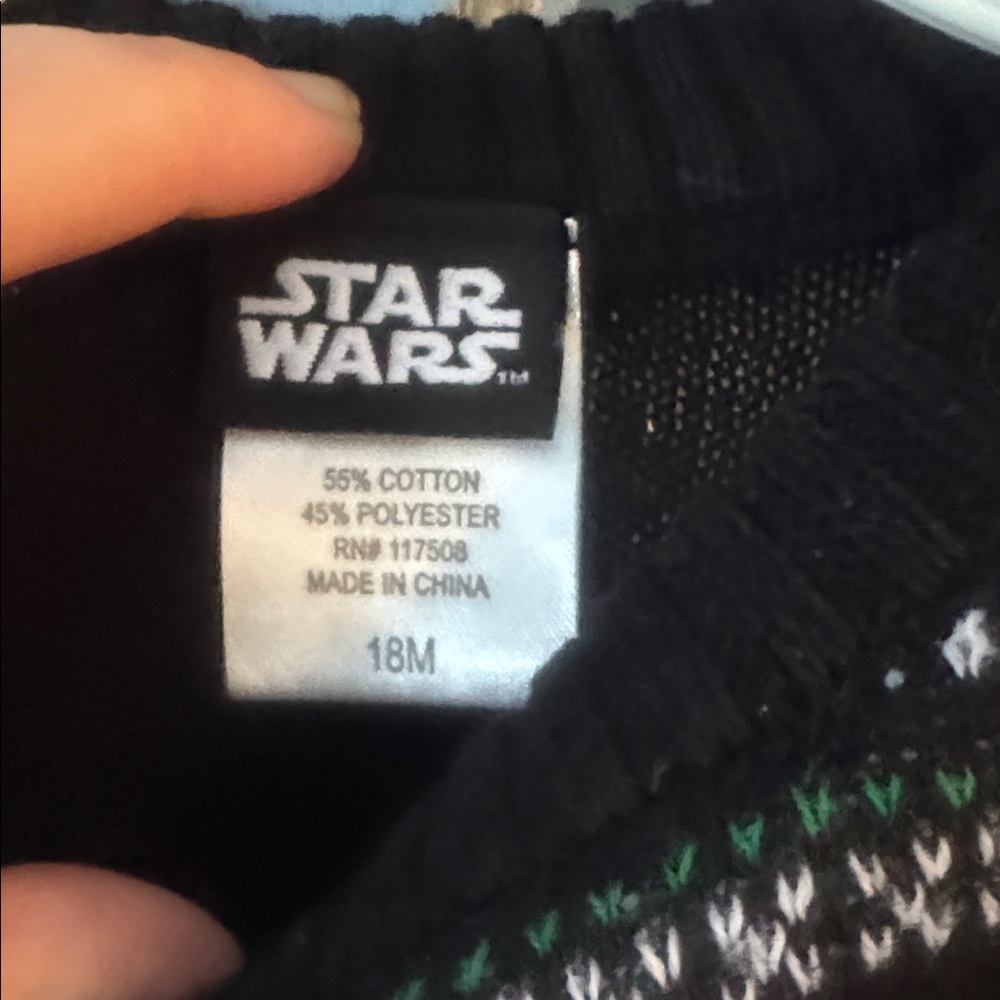 Star Wars Black and Red Crewneck Sweater - Picture 2 of 3